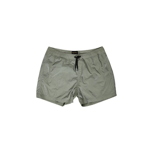 Grüne Nylon-Badeshorts