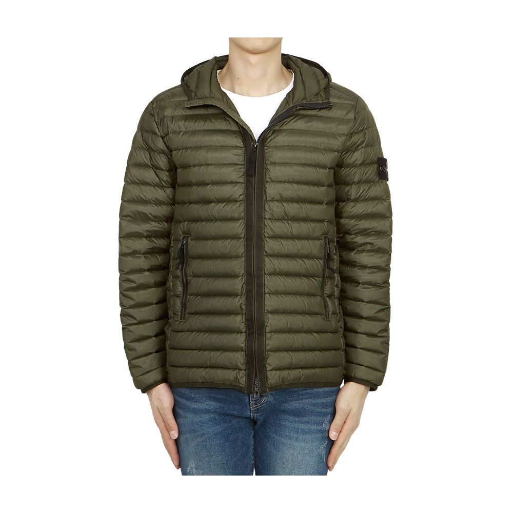 Grüne Nylonjacke
