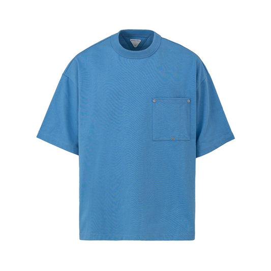 Blaues Baumwoll-T-Shirt
