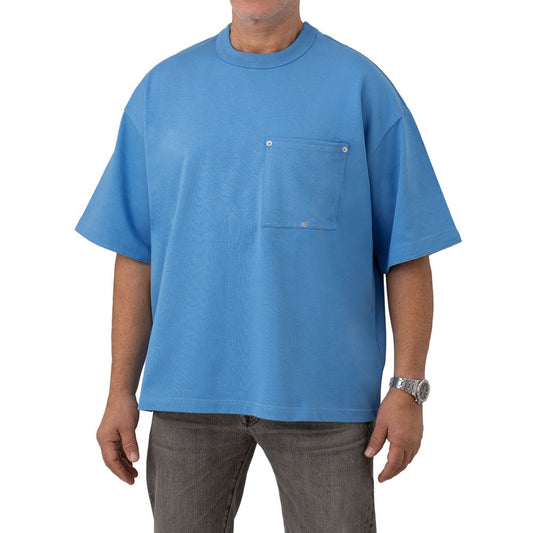 Blaues Baumwoll-T-Shirt
