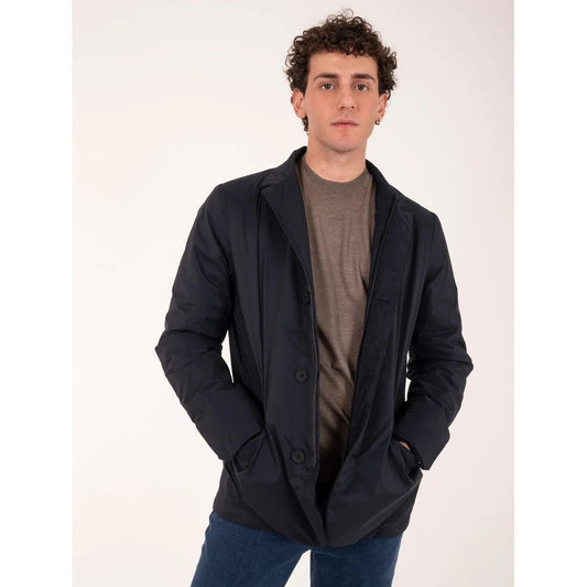 Blue Polyester Jackets & Coat