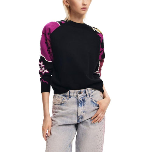 Schwarzer Polyamidpullover