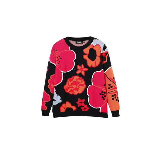Schwarzer Polyamidpullover