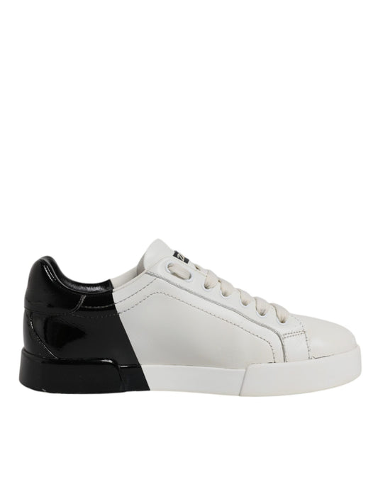 Weiß Schwarz Logo Portofino Männer Sneaker Schuhe