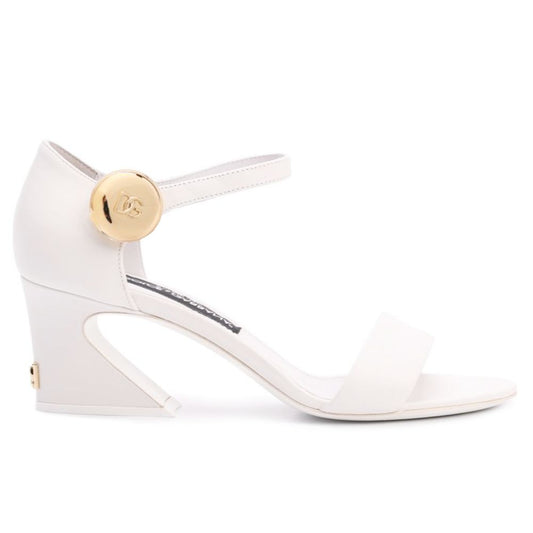 Weiße Kalbsleder Damen Pumps