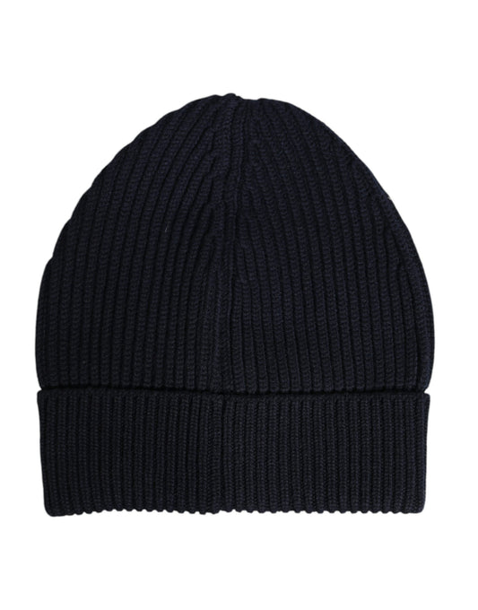 Schwarze Kaschmir-Strickmütze für den Winter