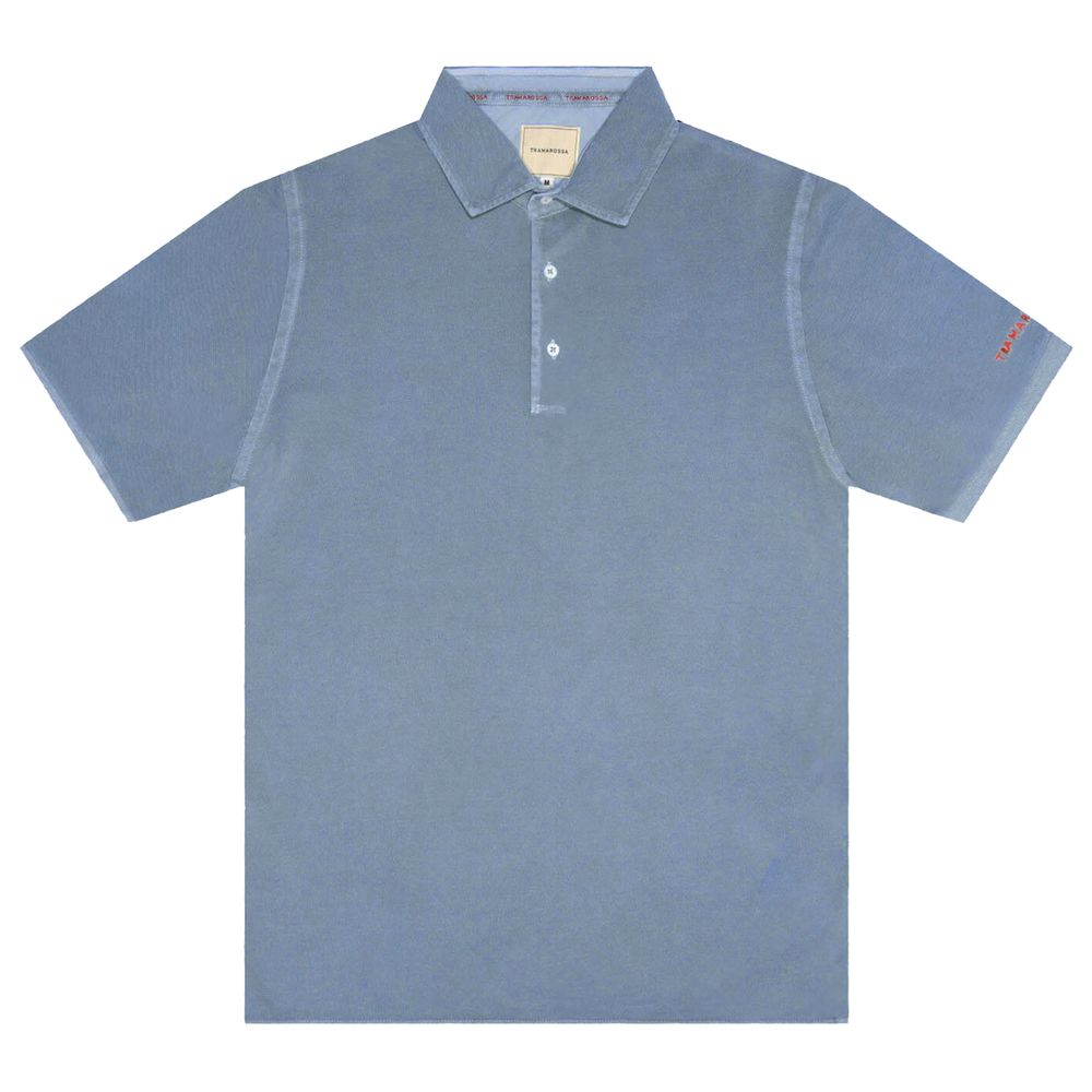 Hellblaues Herren-Poloshirt aus Baumwolle