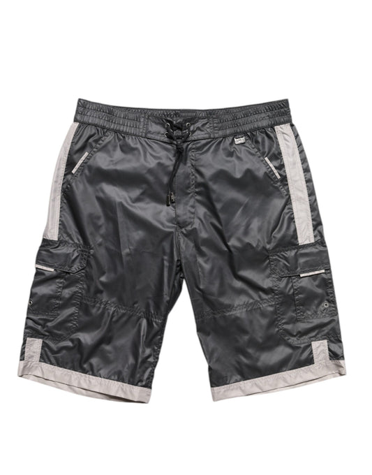 Graue Polyester Beachwear Badeshorts Bademode