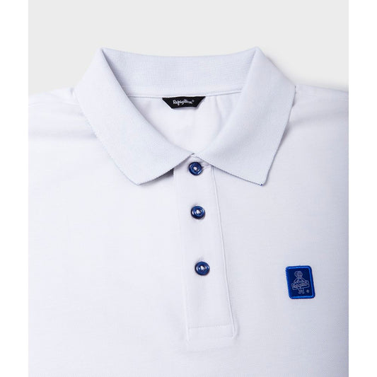 Weißes Poloshirt aus Baumwolle