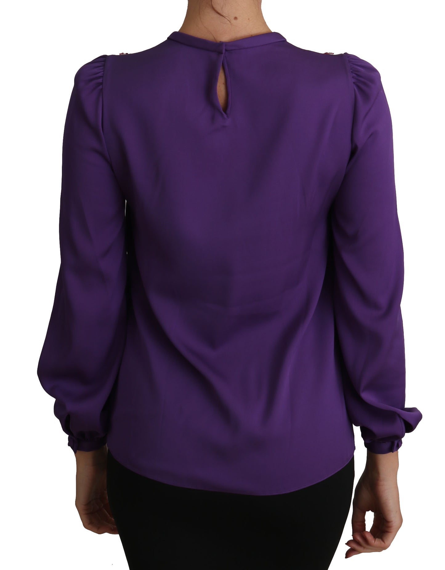 Lila Bluse Prinz Märchen verziert Top