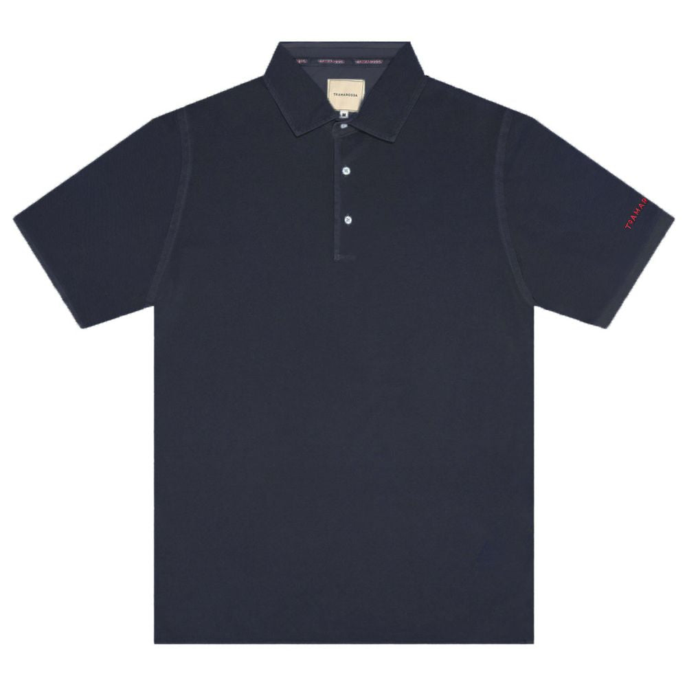 Blaues Poloshirt aus Baumwolle