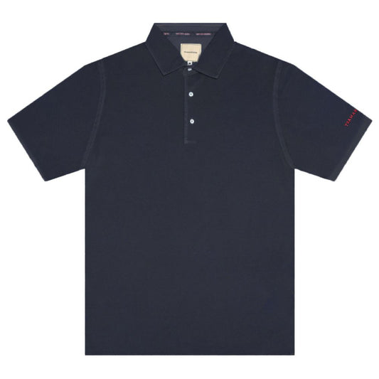 Blaues Poloshirt aus Baumwolle