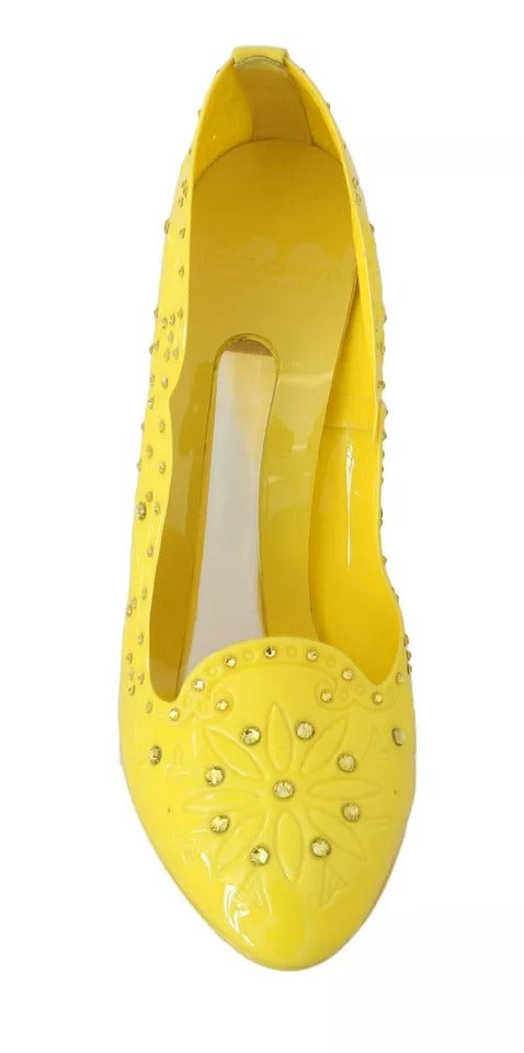 Gelbe Kristall Heels CINDERELLA Schuhe