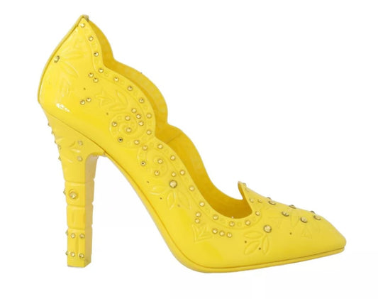 Gelbe Kristall Heels CINDERELLA Schuhe