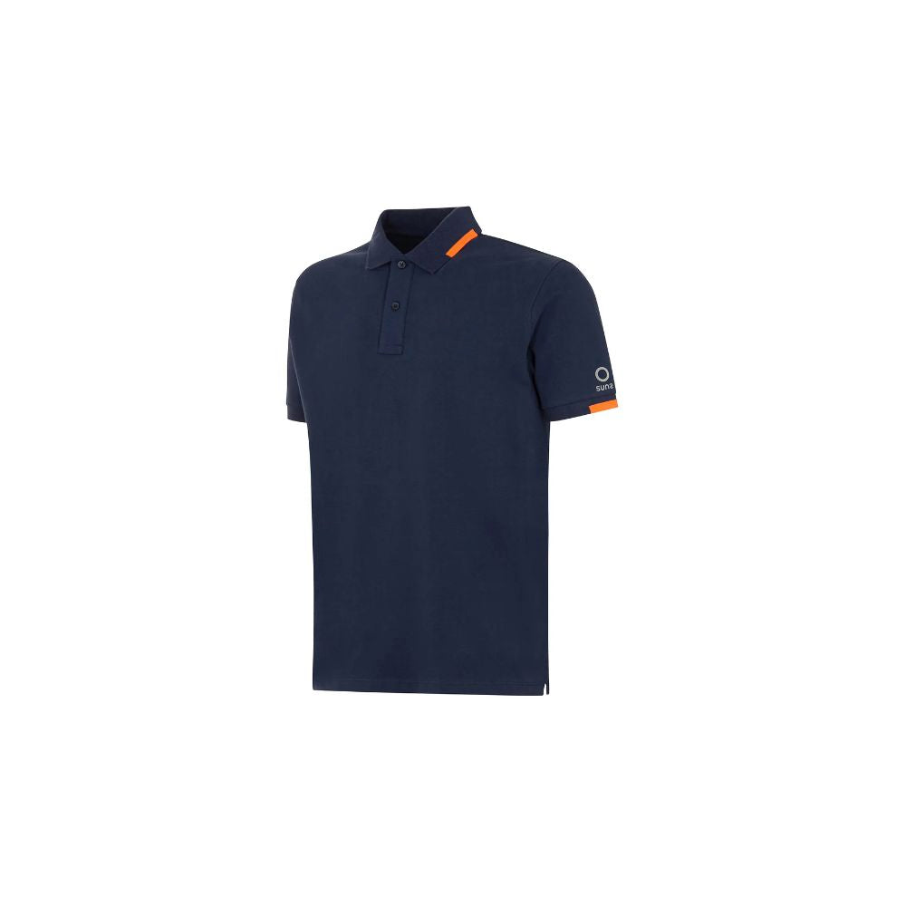 Blaues Poloshirt aus Baumwolle