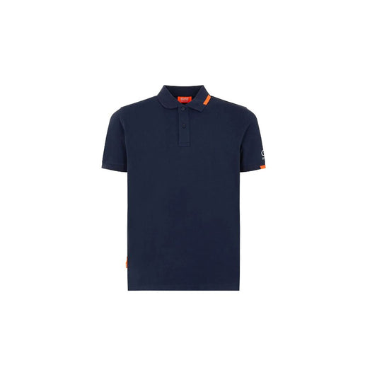 Blaues Poloshirt aus Baumwolle
