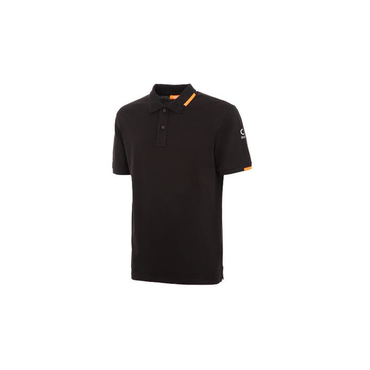 Schwarzes Poloshirt aus Baumwolle