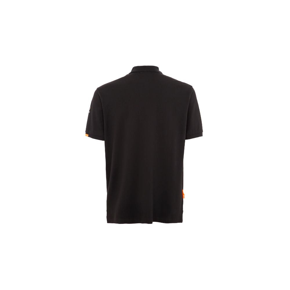 Schwarzes Poloshirt aus Baumwolle