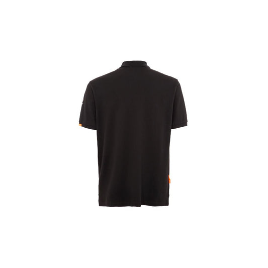 Schwarzes Poloshirt aus Baumwolle