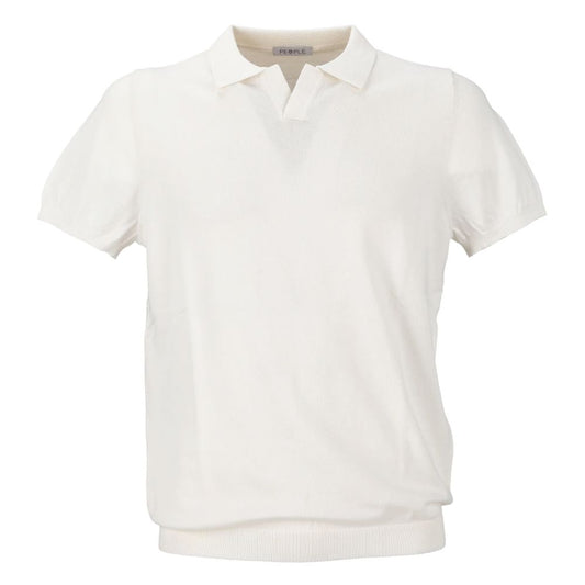 Weißes Poloshirt aus Baumwolle