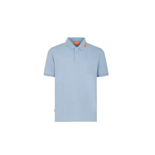 Hellblaues Herren-Poloshirt aus Baumwolle