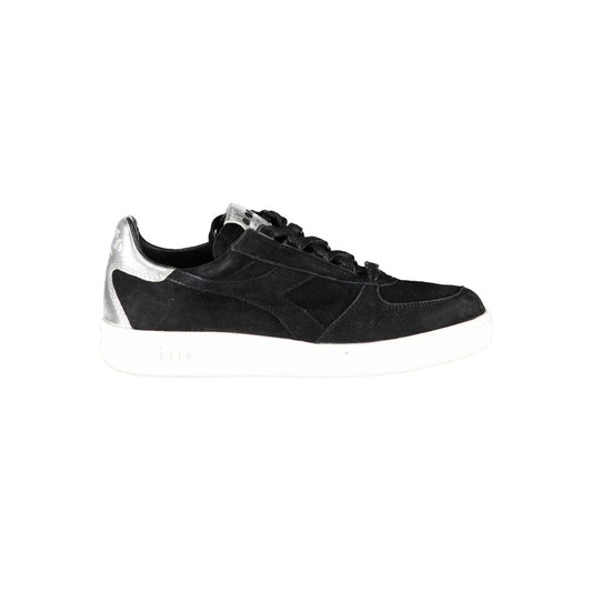 Schwarze Leder-Sneaker für Damen