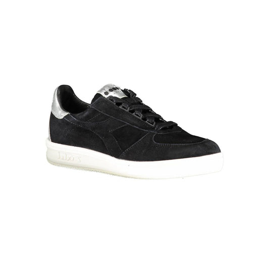 Schwarze Leder-Sneaker für Damen