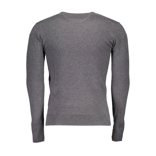 Grauer Baumwollpullover für Herren