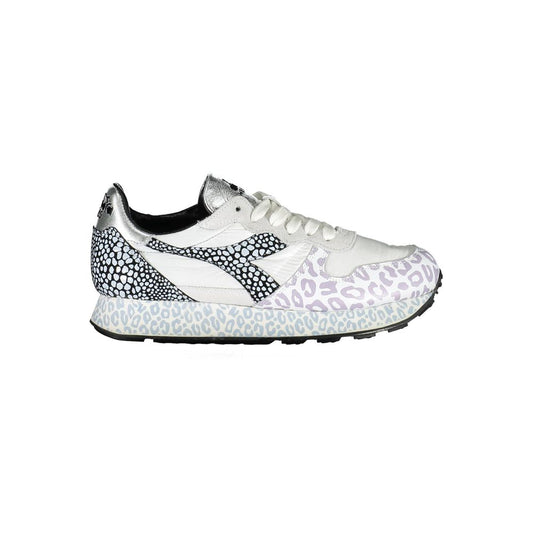 Weiße Stoff-Damen-Sneaker