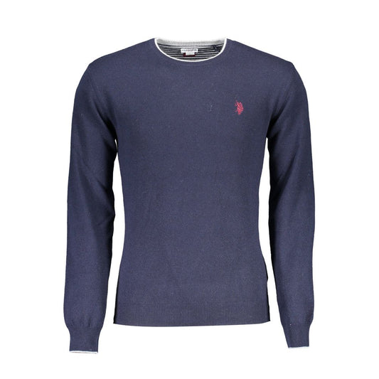 Blauer Wollpullover für Herren
