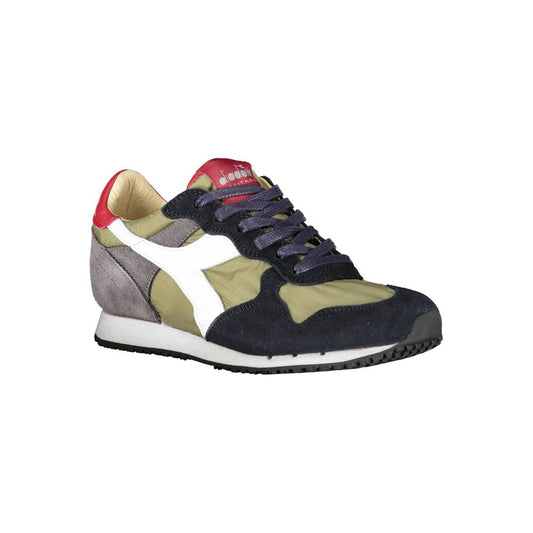 Grüne Leder Damen Sneaker