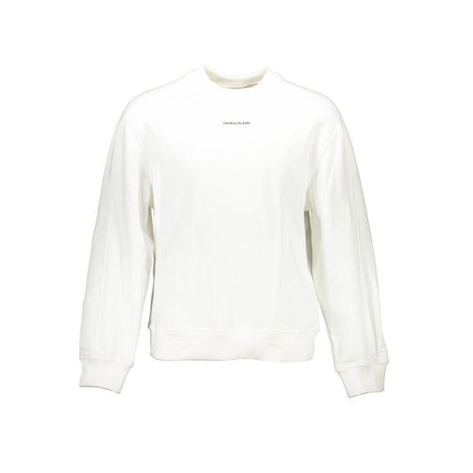 White Cotton Unisex Sweatshirt