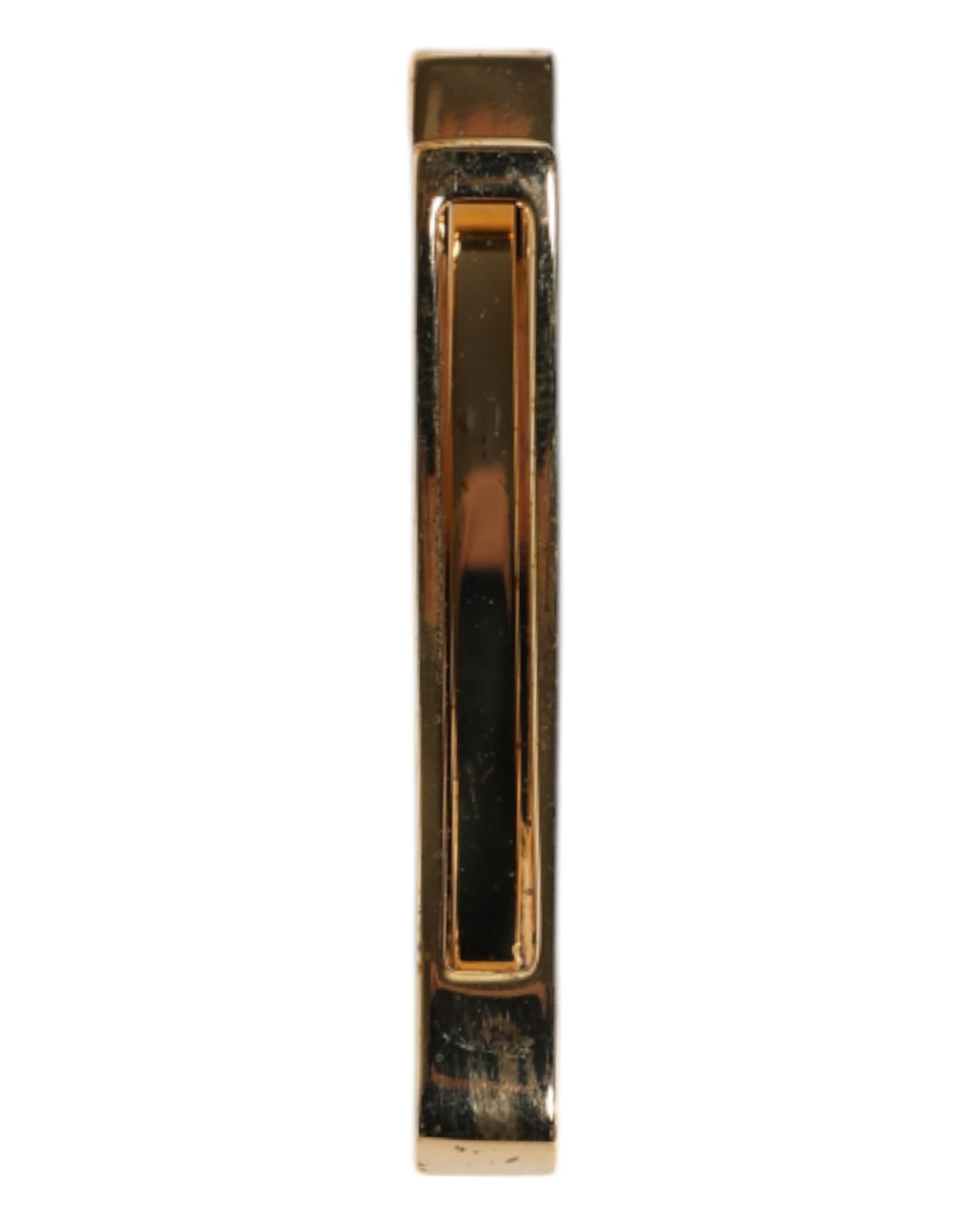 Goldfarbene Krawattenklammer aus Messing mit Kristallen