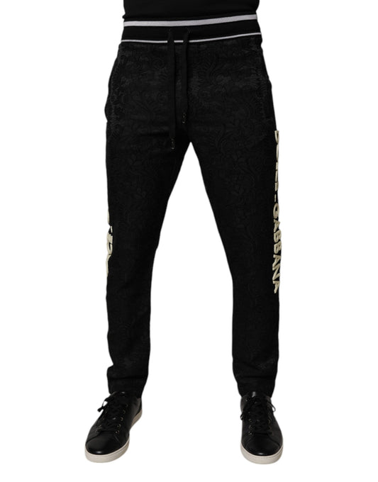 Schwarze Joggerhose mit mittlerer Taille für Herren