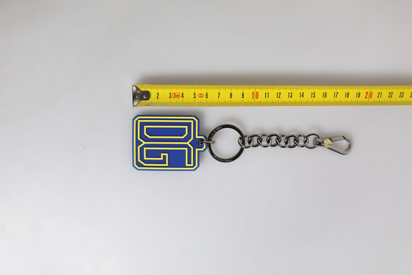 Blau Gelb DG Gummi Logo Silber Herren Schlüsselanhänger Schlüsselanhänger