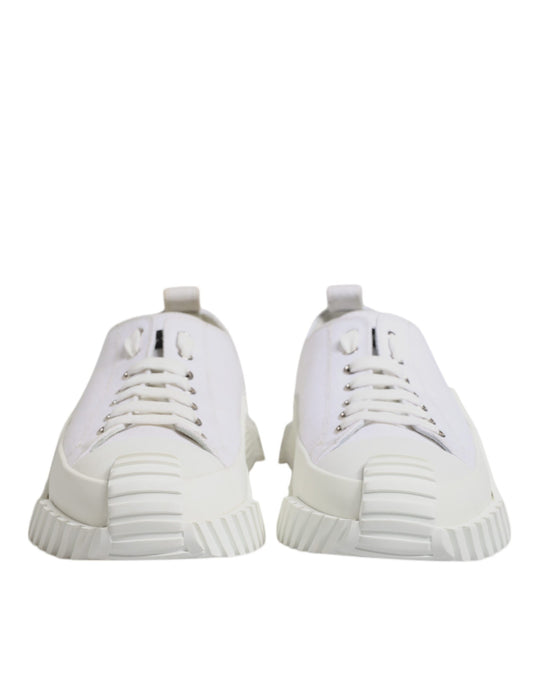 Weiße Leder Low Top NS1 Sneakers Schuhe