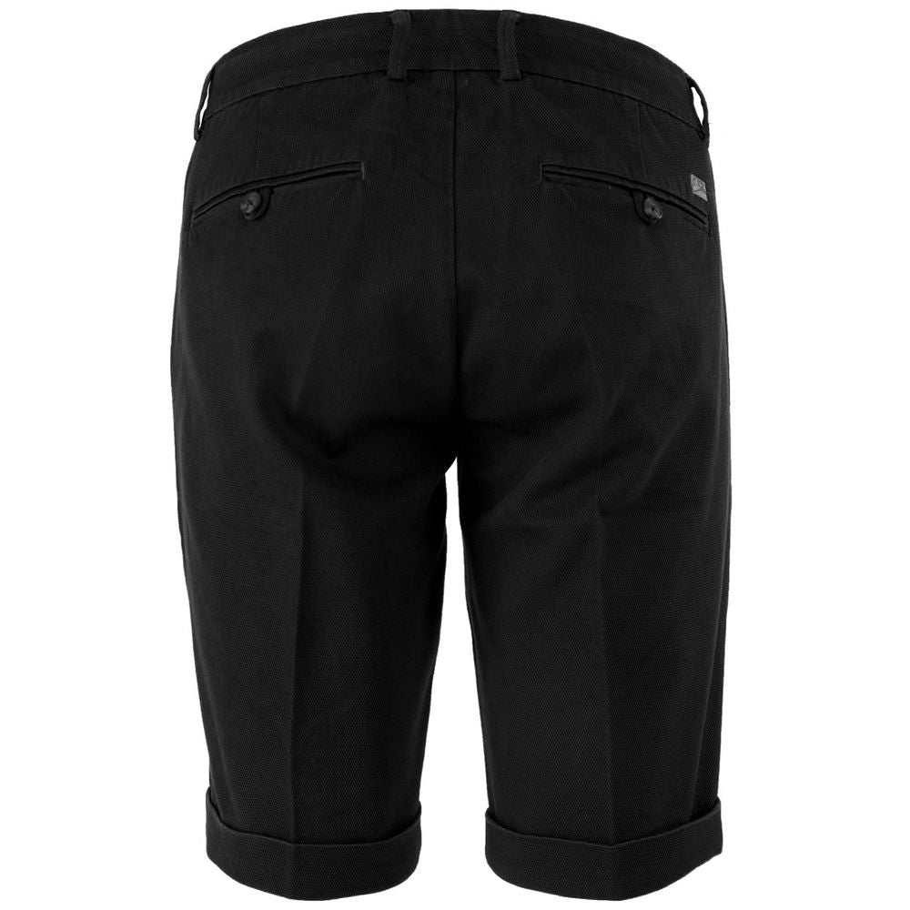 Schwarze Baumwollshorts