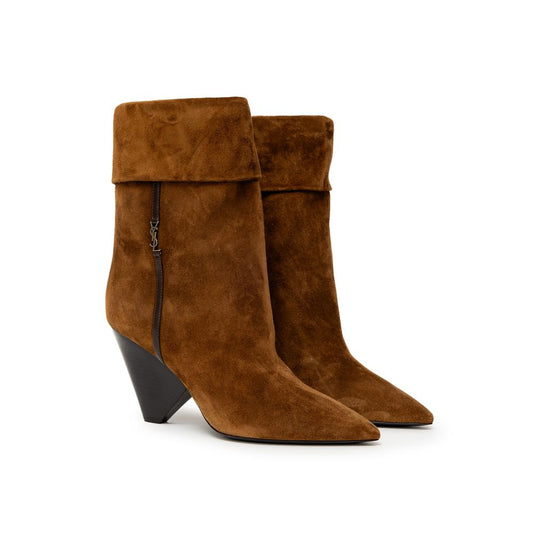 Brauner Wildlederstiefel