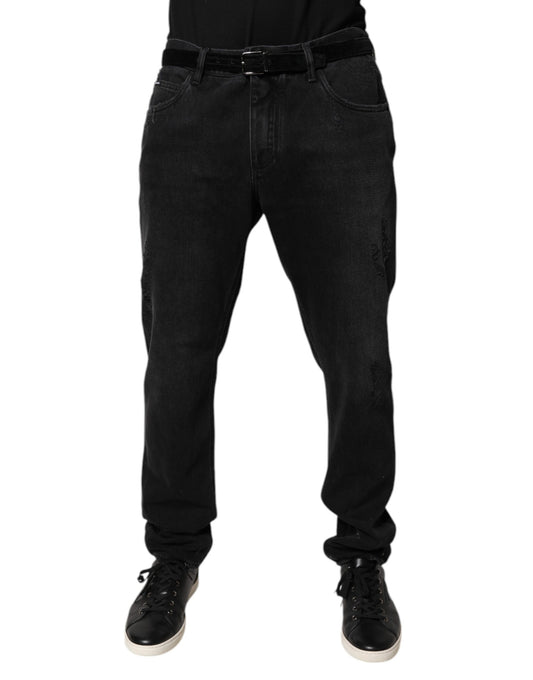 Schwarze Skinny Jeans aus Baumwolle für Herren