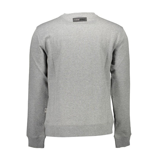 Grauer Baumwollpullover für Herren
