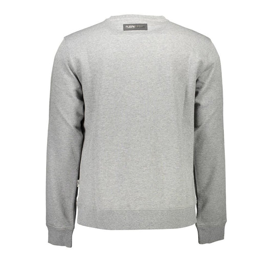 Grauer Baumwollpullover für Herren