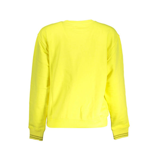 Gelber Baumwollpullover für Damen