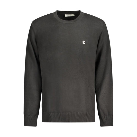 Schwarzer Baumwollpullover für Herren