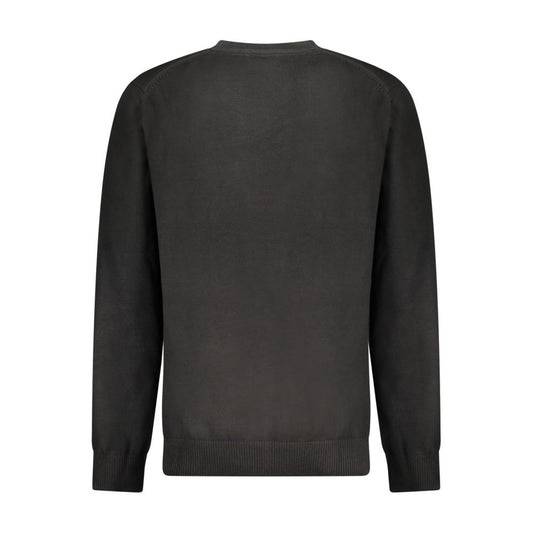 Schwarzer Baumwollpullover für Herren