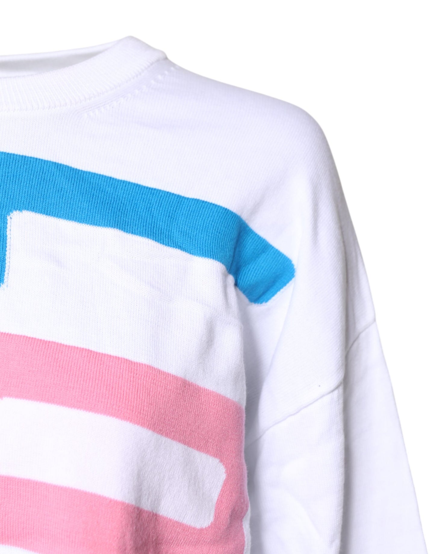 Weißes Langarm-T-Shirt aus Baumwolle mit Grafikdruck