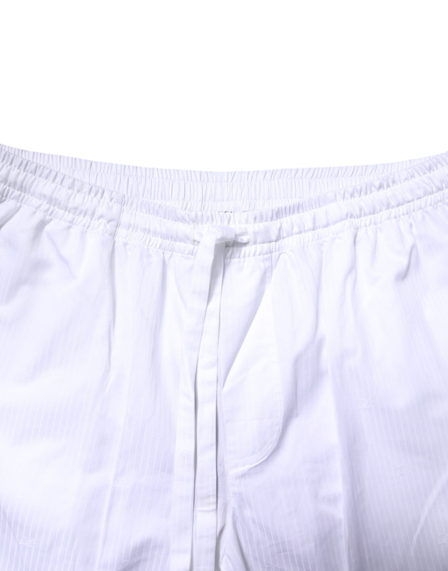 Weißes Pyjama-Set aus Baumwolle mit Hemd und Hose