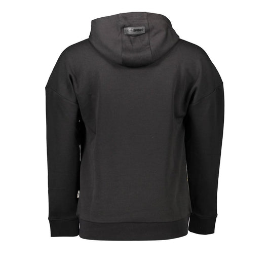 Schwarzer Baumwollpullover für Herren