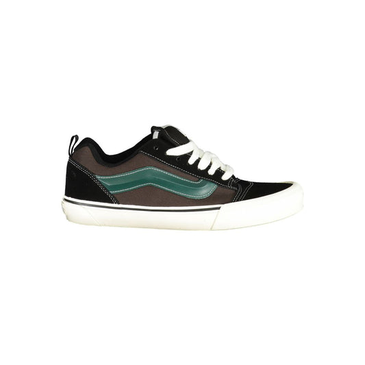 Schwarze Leder Herren Sneaker