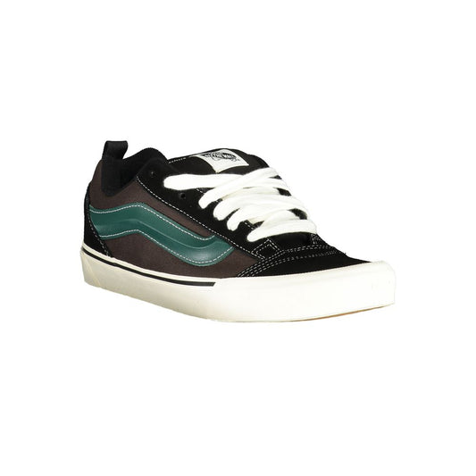 Schwarze Leder Herren Sneaker