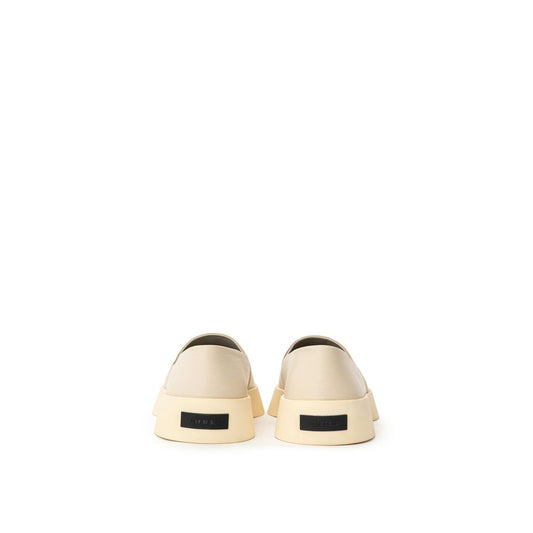 Gray Leather Slip-On Loafer